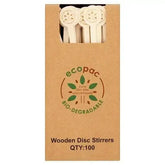 Ecopac 100 Wooden Disc Stirrers  Adomoo